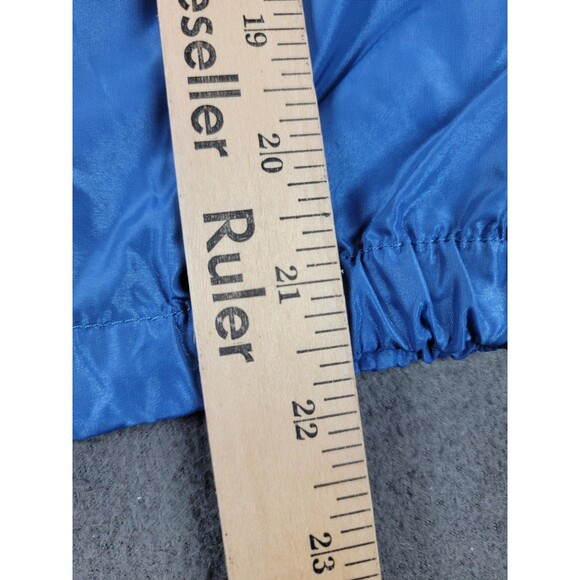 Vintage Nike Jacket Mens Medium Blue Hooded Half Zip Windbreaker Anorak 90s - Picture 15 of 16